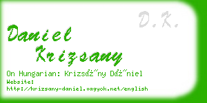 daniel krizsany business card